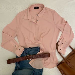 TAHARI LONG SLEEVE BLOUSE SZ M